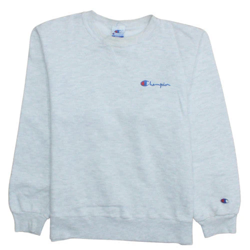 Champion Men's Grey Small Crew Neck Pullover Sweatshirt