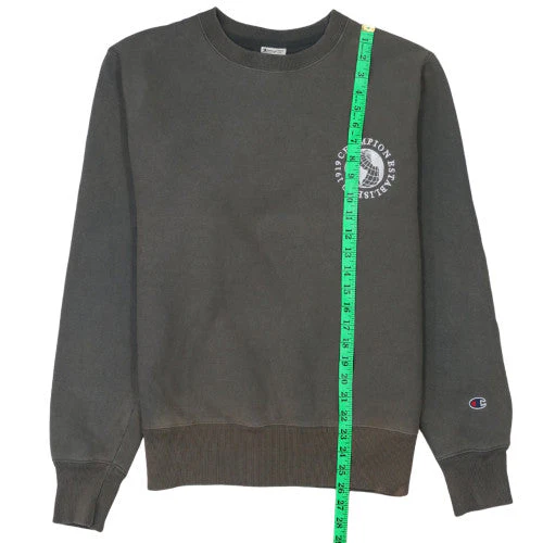 Champion Mens Grey Small Pullover Sweatshirt Crew Neck Logo - Image 2