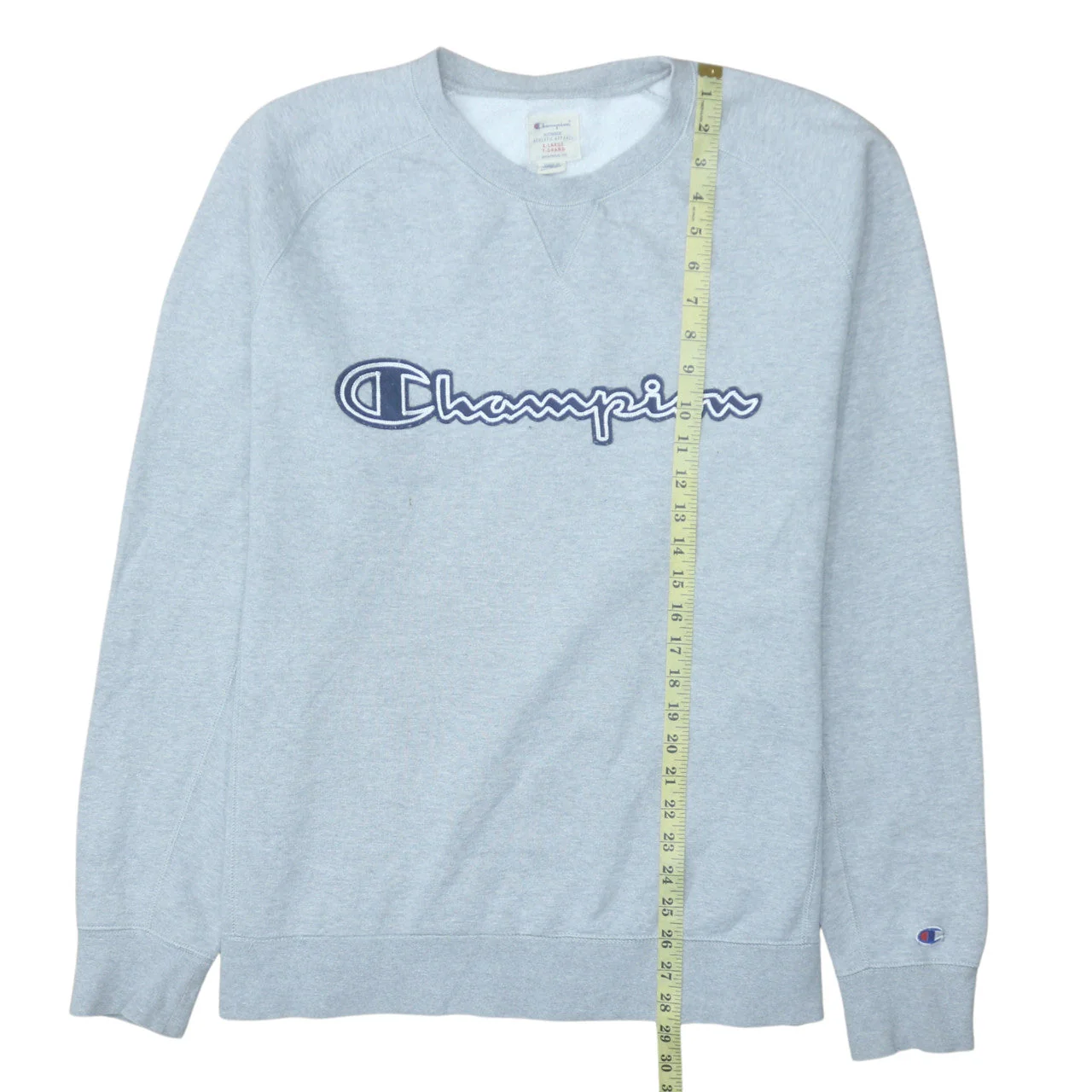 Champion Men's Grey XL Pullover Sweatshirt Embroidered Logo - Image 3