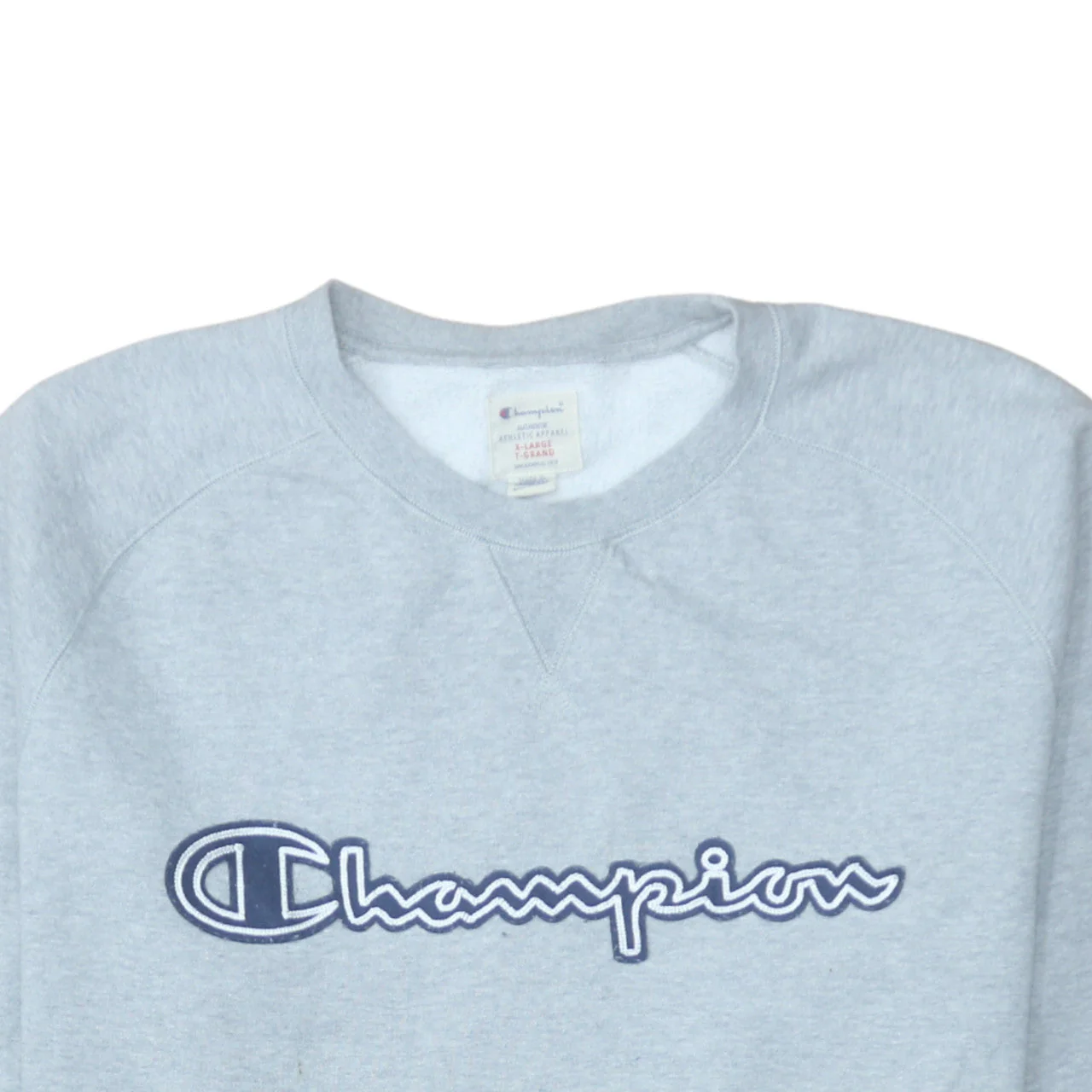 Champion Men's Grey XL Pullover Sweatshirt Embroidered Logo - Image 7