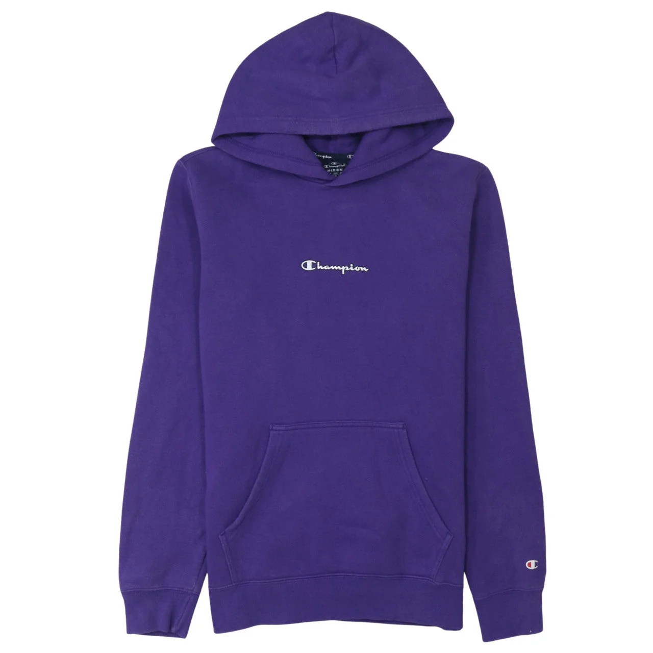 Champion Men's Purple Pullover Hoodie Medium Logo Sportswear