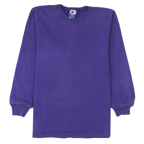 Champion Men's Purple Pullover Sweatshirt Fleece Medium Crew Neck