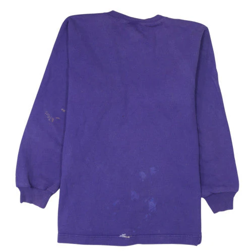 Champion Men's Purple Pullover Sweatshirt Fleece Medium Crew Neck - Image 4