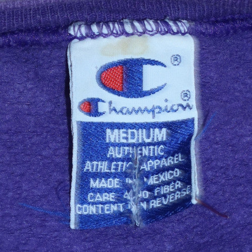 Champion Men's Purple Pullover Sweatshirt Fleece Medium Crew Neck - Image 5