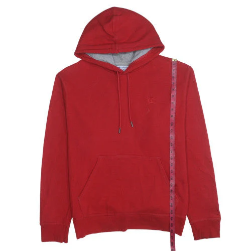 Champion Men's Red Pullover Hoodie M Classic Fleece Sweatshirt - Image 2