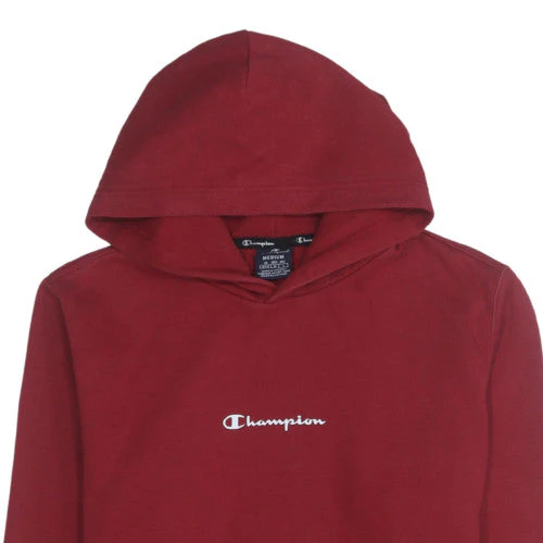 Champion Men's Red Pullover Hoodie Medium Regular Fit Fleece - Image 7