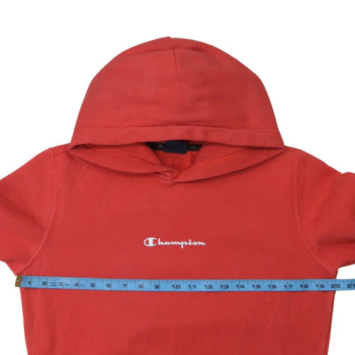Champion Men's Red Pullover Hoodie XS Fleece Logo Sweatshirt - Image 2