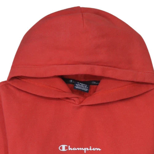 Champion Men's Red Pullover Hoodie XS Fleece Logo Sweatshirt - Image 7