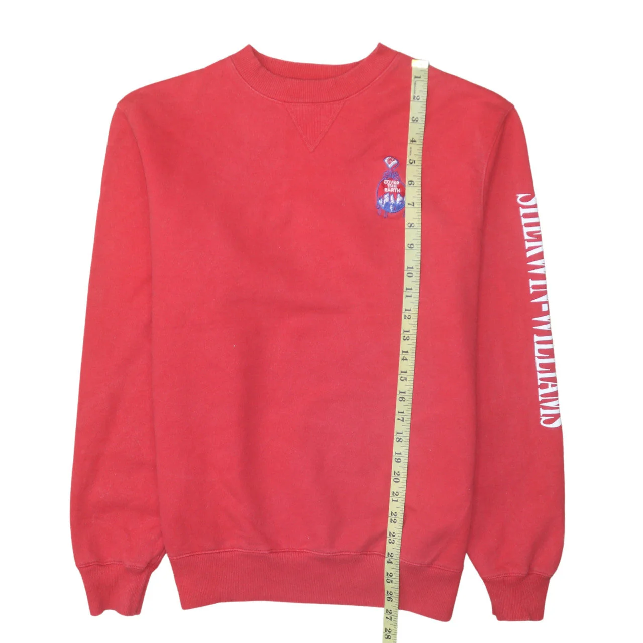 Champion Men's Red Pullover Sweatshirt M Crew Neck Embroidered Logo - Image 3