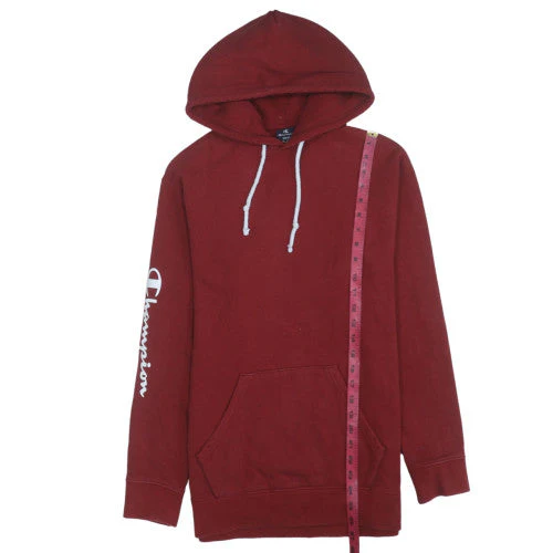 Champion Mens Red Small Pullover Hoodie with Logo Graphic - Image 3