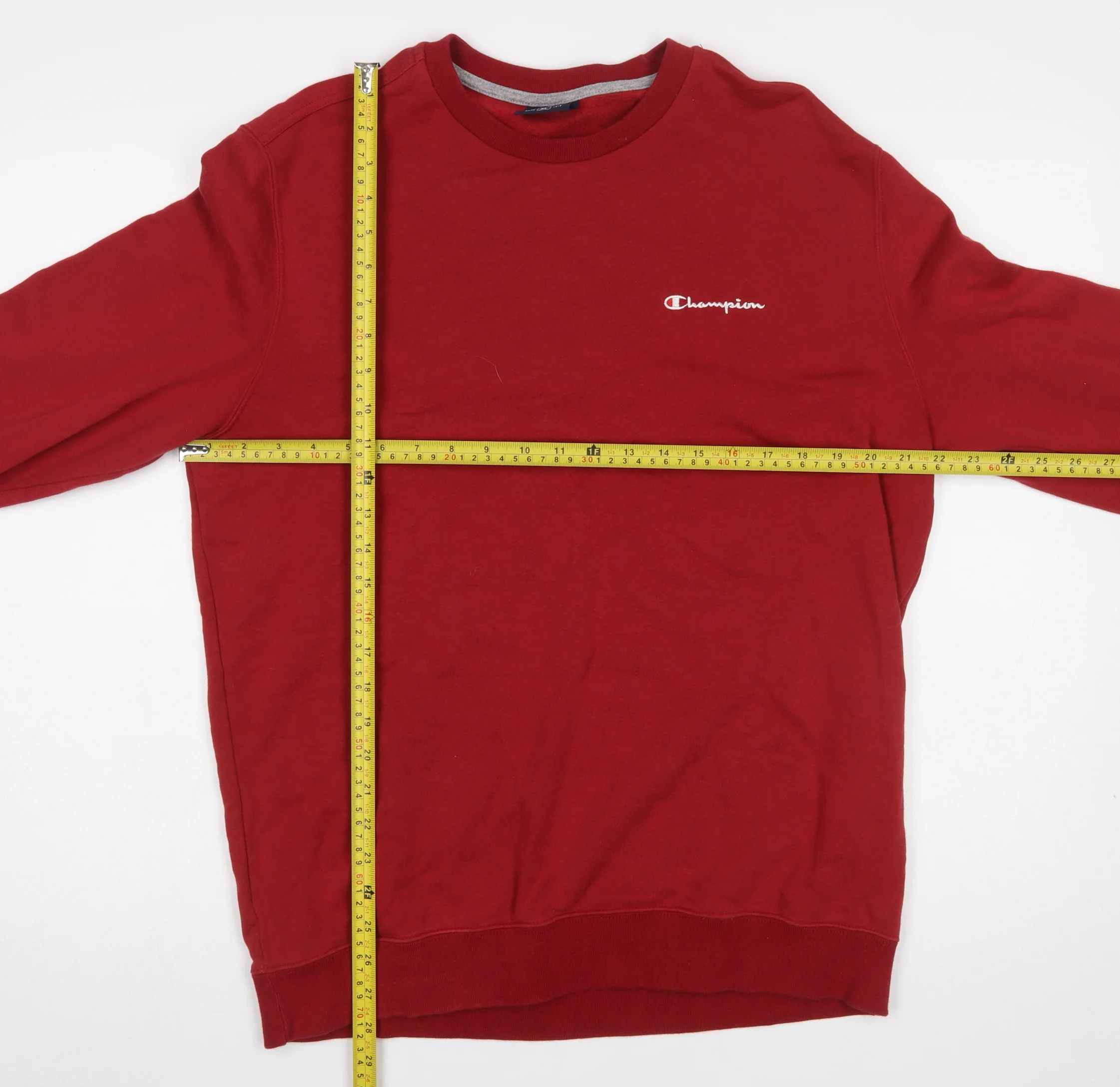Champion Men's Red XL Crew Neck Pullover Sweatshirt - Image 2