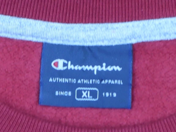 Champion Men's Red XL Crew Neck Pullover Sweatshirt - Image 4