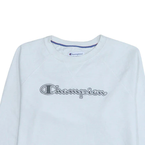 Champion Men's White Crew Neck Pullover Sweatshirt Size M - Image 6