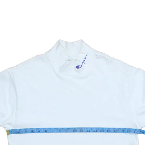 Champion Men's White Medium High Neck Pullover Sweatshirt - Image 3