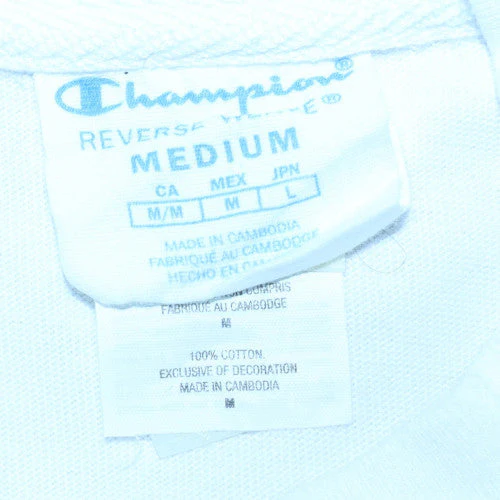 Champion Men's White Medium High Neck Pullover Sweatshirt - Image 5