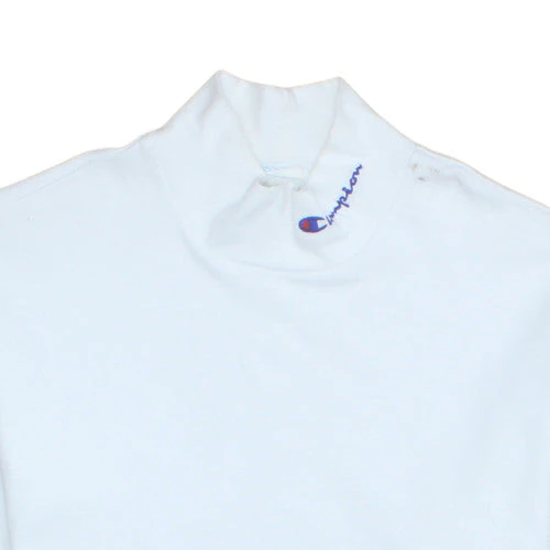 Champion Men's White Medium High Neck Pullover Sweatshirt - Image 8