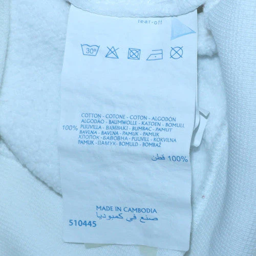 Champion Men's White Pullover Hoodie Medium Logo Graphic Sportswear - Image 6