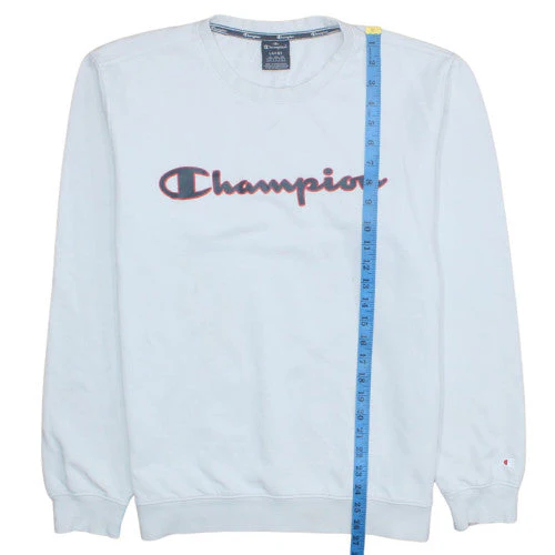 Champion Men's White Pullover Large Crew Neck Sweatshirt - Image 2
