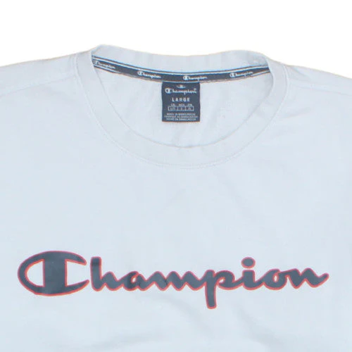 Champion Men's White Pullover Large Crew Neck Sweatshirt - Image 7