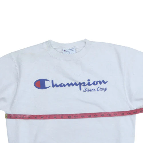 Champion Men's White Santa Cruz Logo Pullover Sweatshirt Size S - Image 2