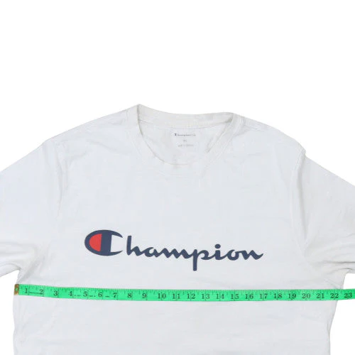 Champion Men's White XL Logo Crew Neck T-Shirt - Image 2