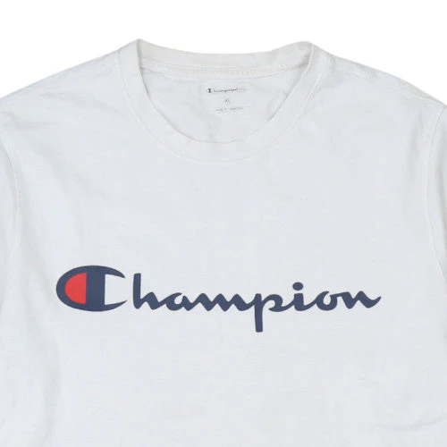Champion Men's White XL Logo Crew Neck T-Shirt - Image 7