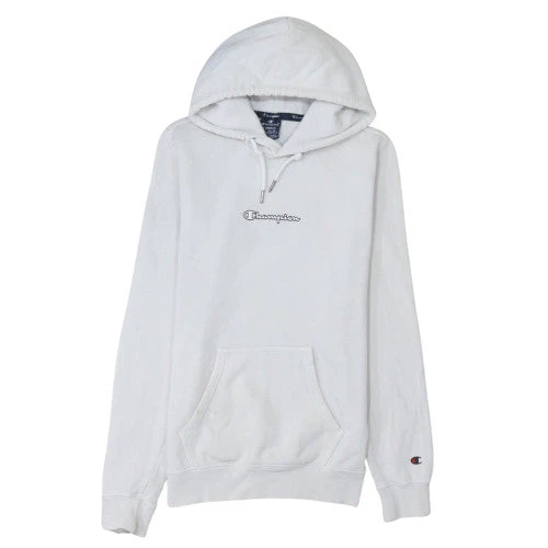 Champion Men's White XS Pullover Hoodie with Logo Front Pocket