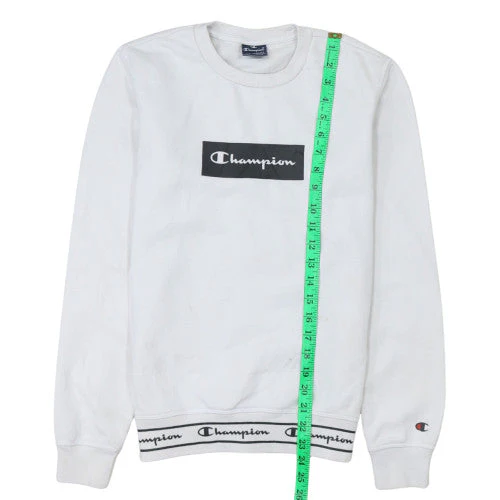 Champion Men's White XS Pullover Sweatshirt Logo Crewneck - Image 3
