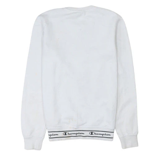 Champion Men's White XS Pullover Sweatshirt Logo Crewneck - Image 4