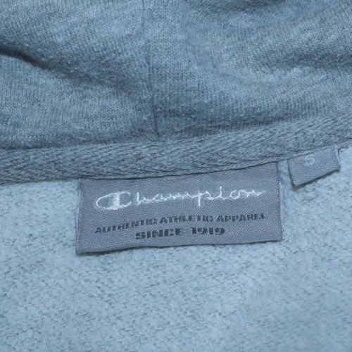 Champion Teens Grey Full Zip Hoodie S Sports Fleece Jacket - Image 5