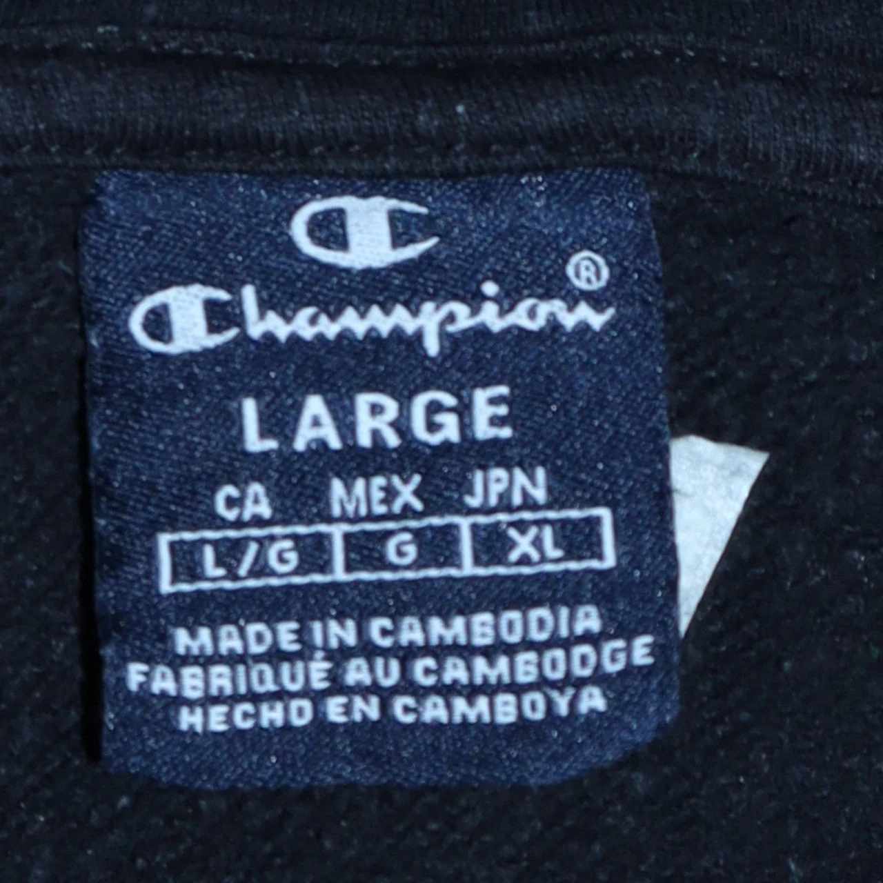 Champion Women Black Full Zip Hoodie Large Cotton Blend - Image 5