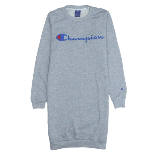 Champion Women Grey Small Long Sleeve T-Shirt Dress
