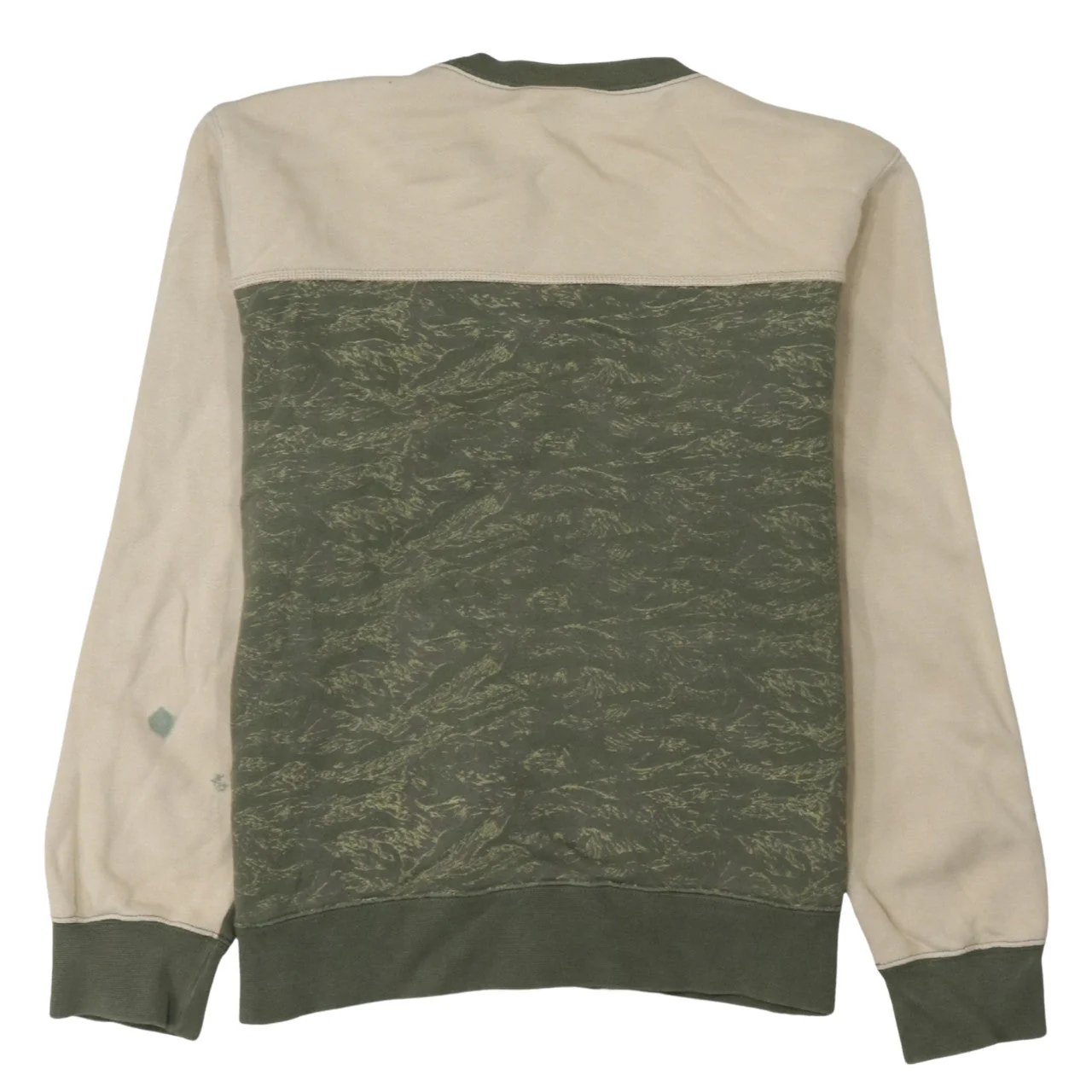 Champion Women’s Green Beige Pullover Sweatshirt L Logo Print Cotton - Image 4