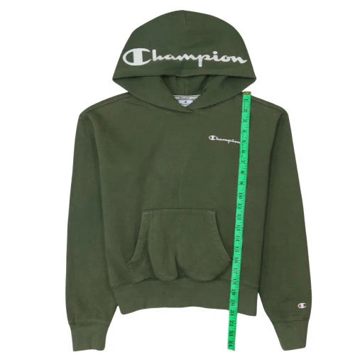 Champion Women’s Green Pullover Hoodie Medium Cotton Blend - Image 3