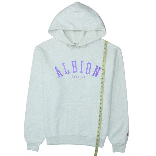 Champion Women’s Grey Albion College Pullover Hoodie M - Image 3