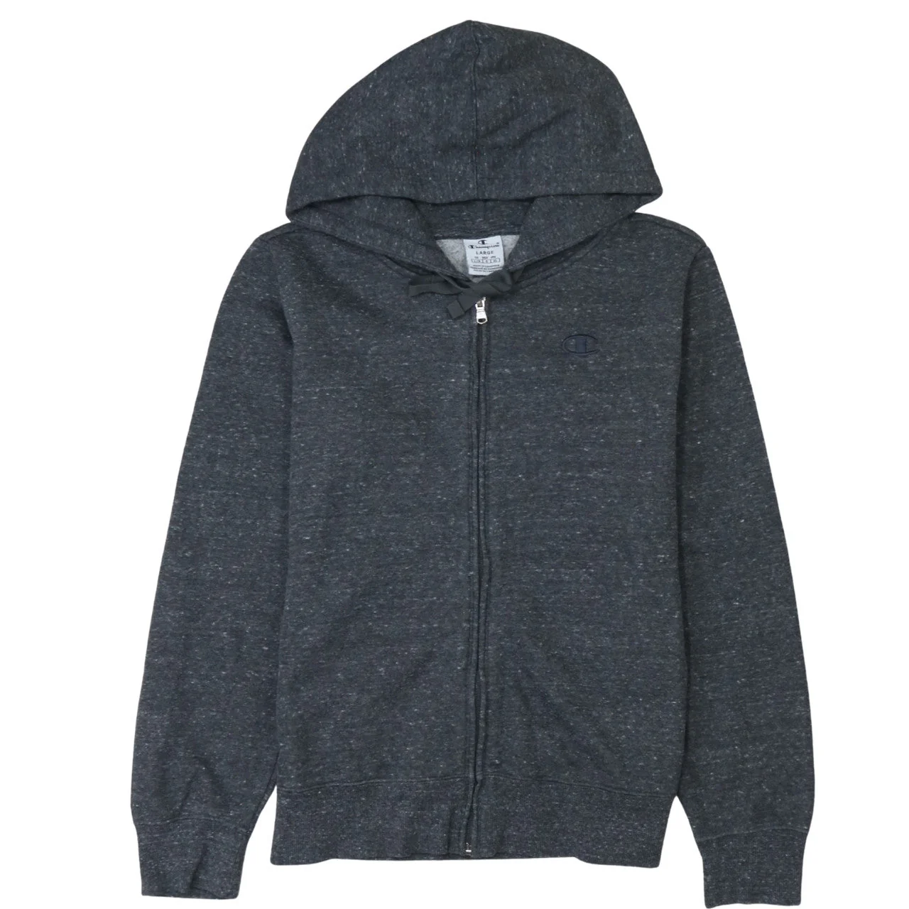 Champion Women’s Grey Full Zip Hoodie Large Cotton Blend Casual