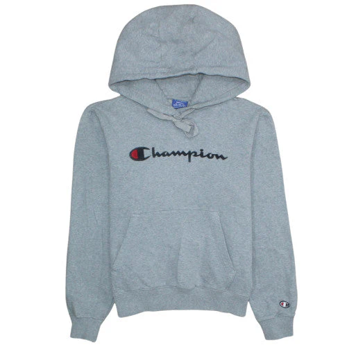 Champion Women’s Grey Pullover Hoodie Small Cotton Casual