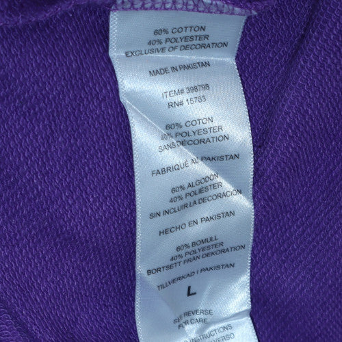 Champion Women’s Purple Crew Neck Pullover Sweatshirt L Cotton Blend - Image 6