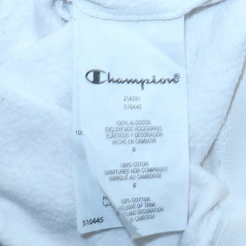 Champion Women’s White Cotton Pullover Sweatshirt Size L - Image 6