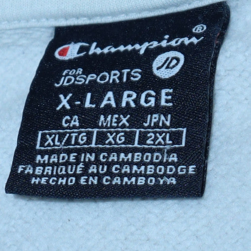 Champion Women’s White Logo Print Pullover Hoodie Size XL - Image 5