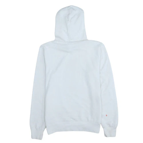 Champion Women White Hoodie Medium Pullover Cotton Blend Logo Print - Image 4