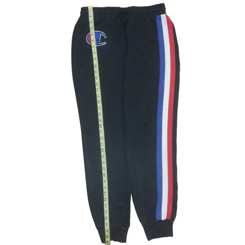 Champion Womens Black Jogger Sweatpants Size 14 Logo Stripe - Image 2