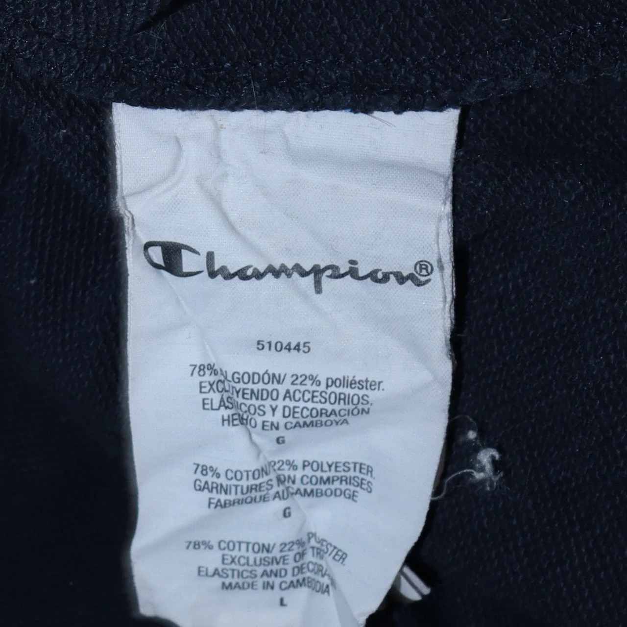 Champion Women's Black Large Pullover Hoodie with Logo Detail - Image 6