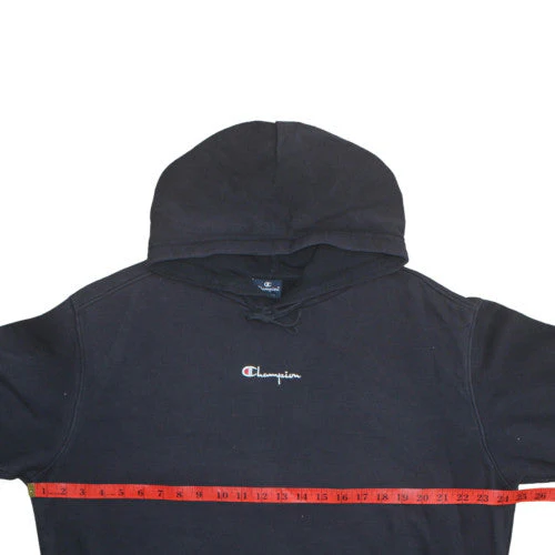 Champion Women's Black Pullover Hoodie Medium Cotton Blend - Image 2