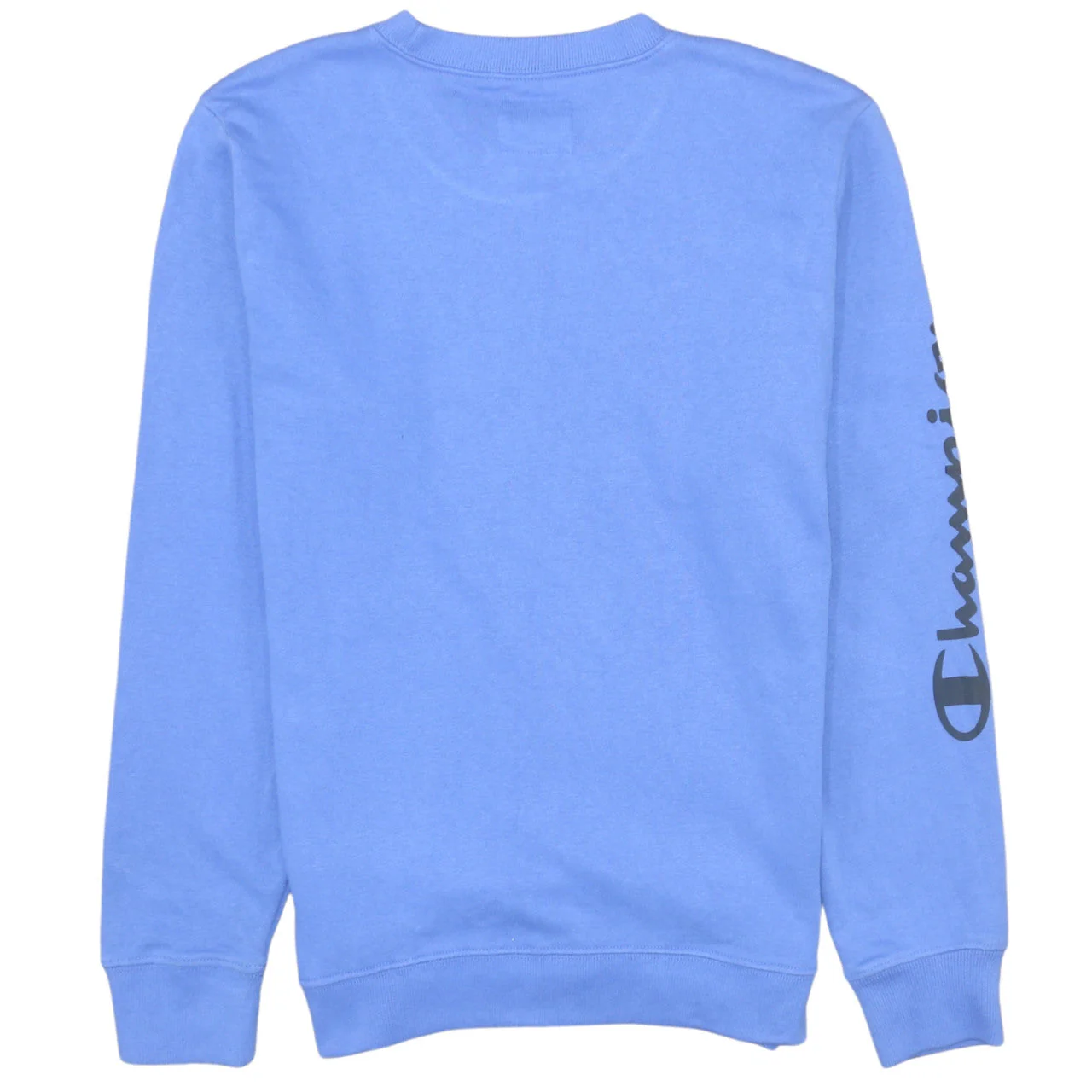 Champion Women's Blue Crew Neck Sweatshirt Size L Logo Print - Image 4