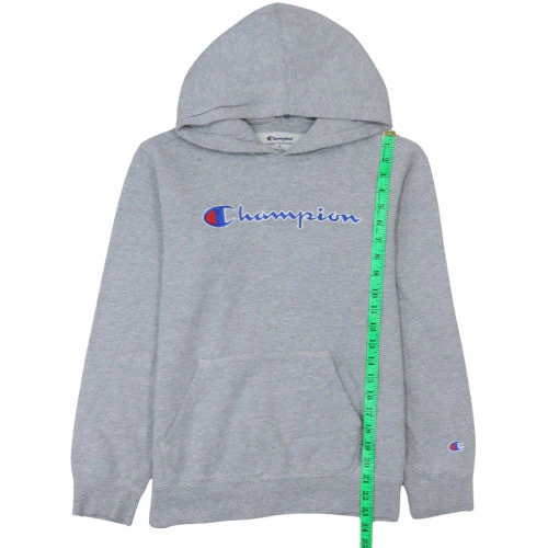 Champion Womens Grey Pullover Hoodie XL - Athletic Casual Sweatshirt - Image 2