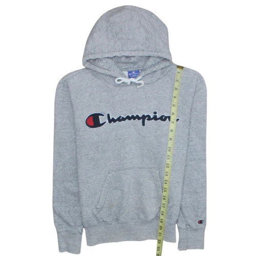 Champion Womens Grey XS Pullover Hoodie 100% Cotton Embroidered Logo - Image 3