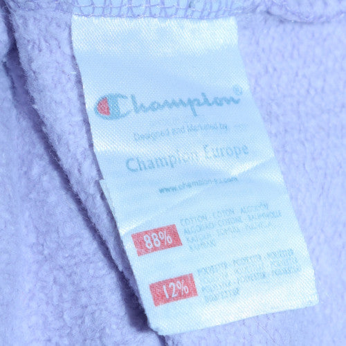 Champion Womens Lilac Pullover Hoodie Size S Cotton Blend Logo - Image 5