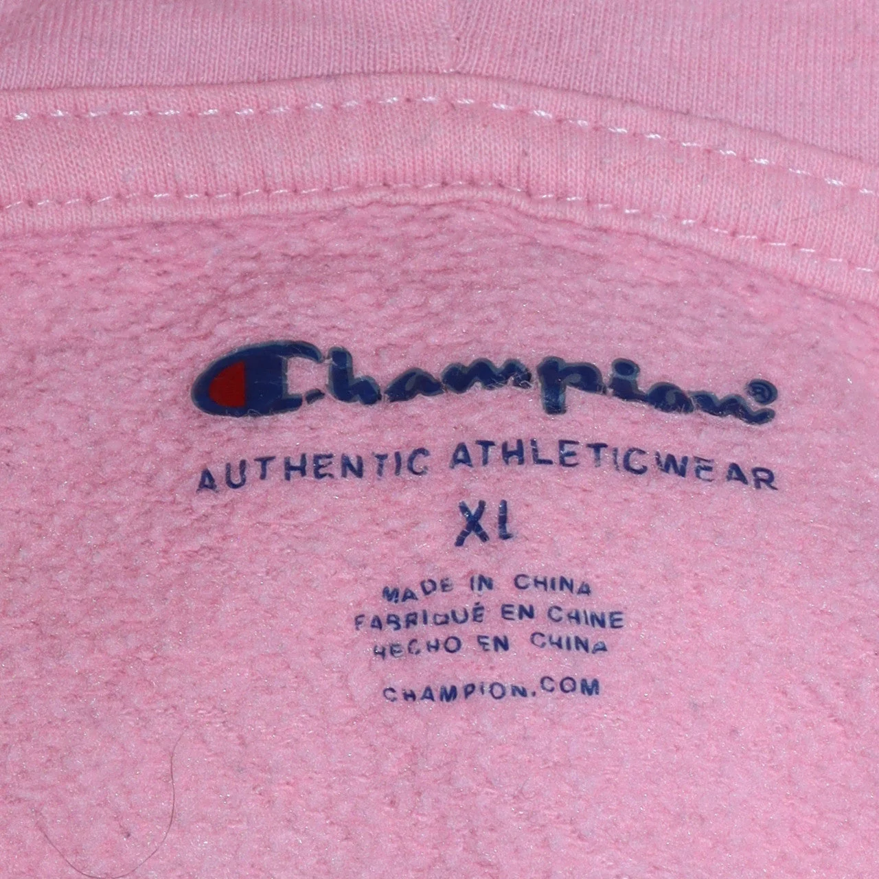 Champion Womens Pink Full Zip Hoodie XL Classic Fit Casual - Image 6