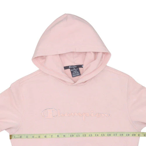 Champion Womens Pink Hooded Pullover Sweatshirt Size L - Image 3
